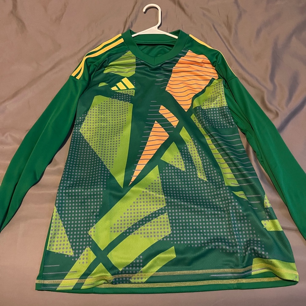 Adidas Men’s Tiro 24 Goalkeeper Jersey Green/Gold Size Large